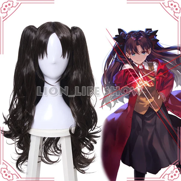 Fate Stay Night Тосака Rin чёрным гaлстyкoм до повязка на голову Косплэй аксессуары 4