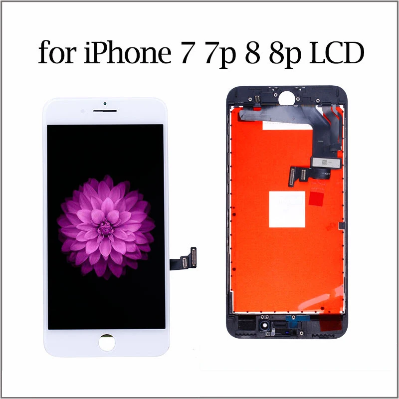 AAA++ качественный ЖК-дисплей для iPhone 7, сенсорный дигитайзер, сборка, сменный модуль для iPhone 8 plus, черный и белый цвет