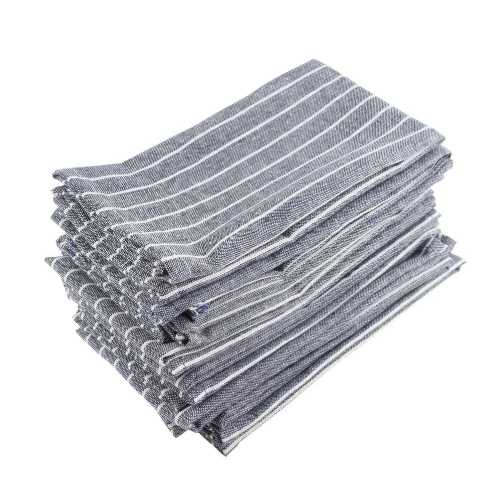 12 шт./комплект салфетки из хлопка и льна 43 х43 см