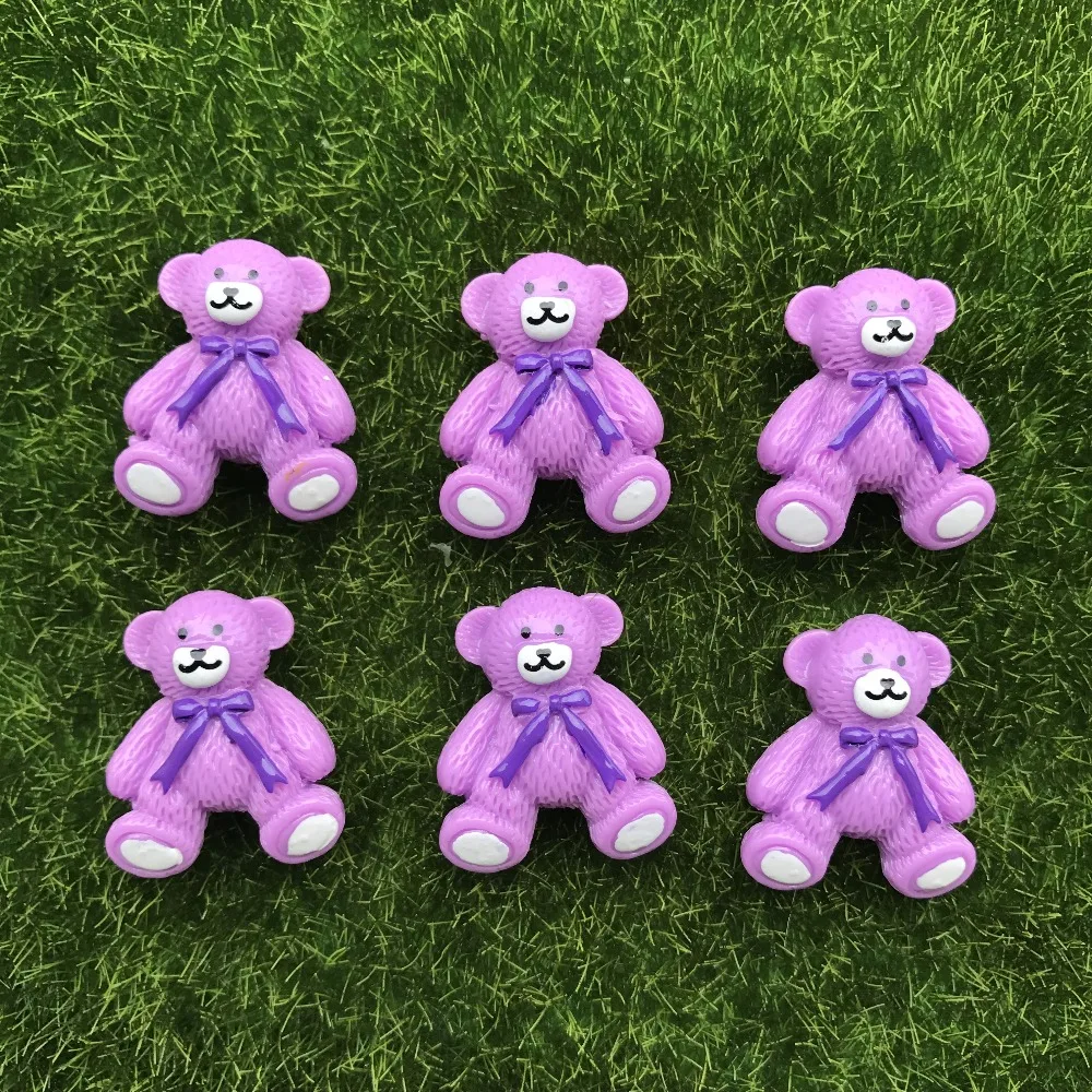 10 шт./лот kawaii плоский задний резиновый Мишка DIY аксессуары для кабошонов из