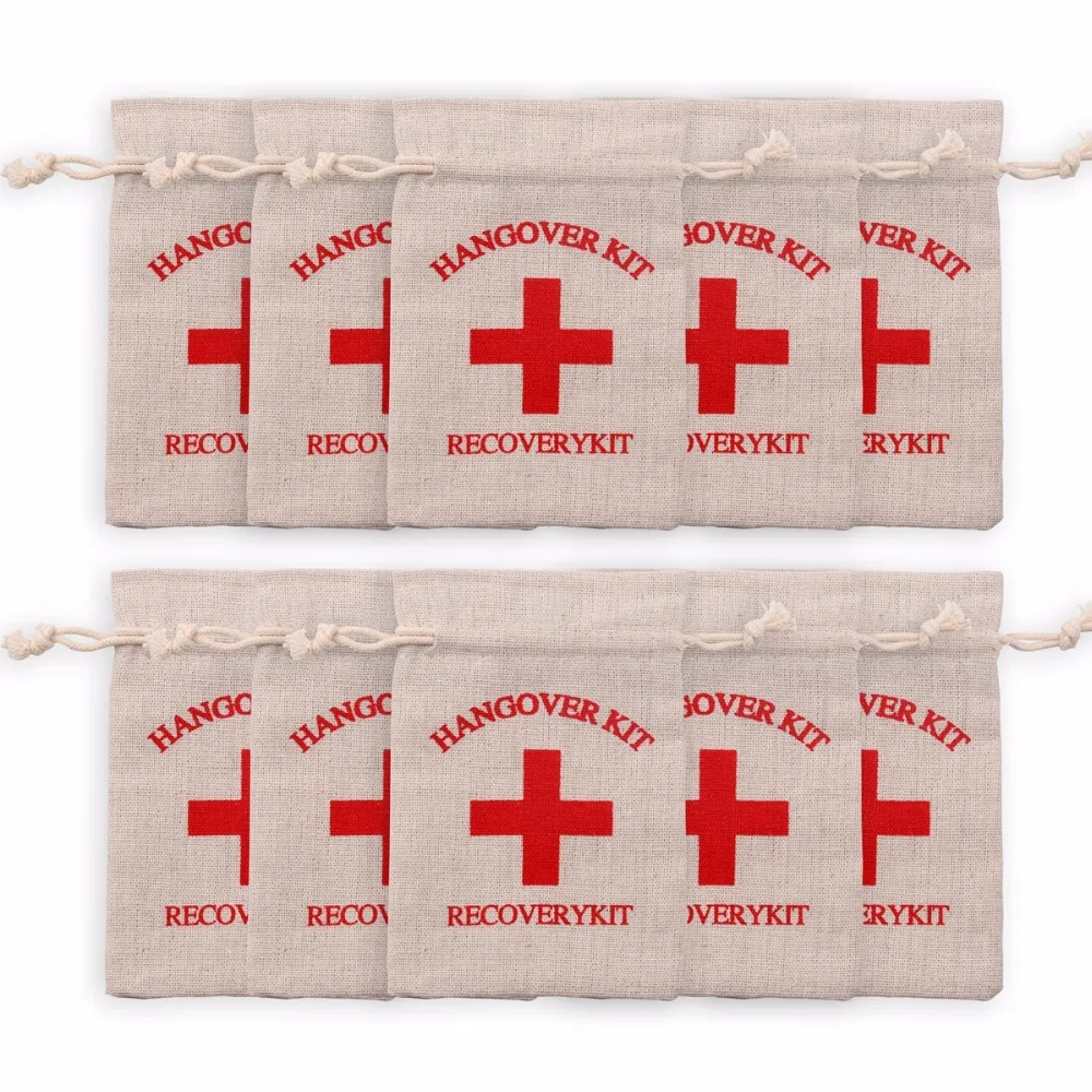 FENGRISE 10 шт. набор от похмелья сумки свадебные сувениры и подарки для гостей я