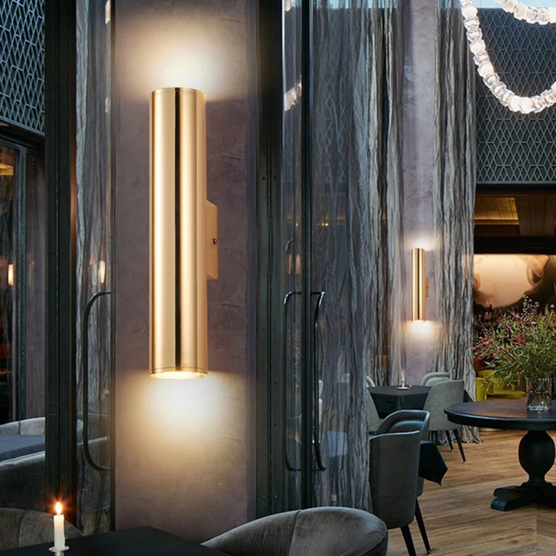 Gold Aluminum Wall Lamps Vintage Industrial Metal Sconce Aisle Loft Light Fixture Bedside Lamp | Лампы и освещение