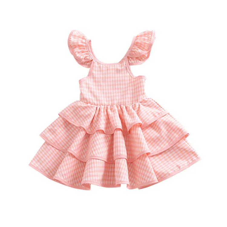 2 to 7 years old Princess Plaid Dress Baby Girls Dresses Costume Children 2018 Kids Clothing for Birthday Party | Детская одежда и