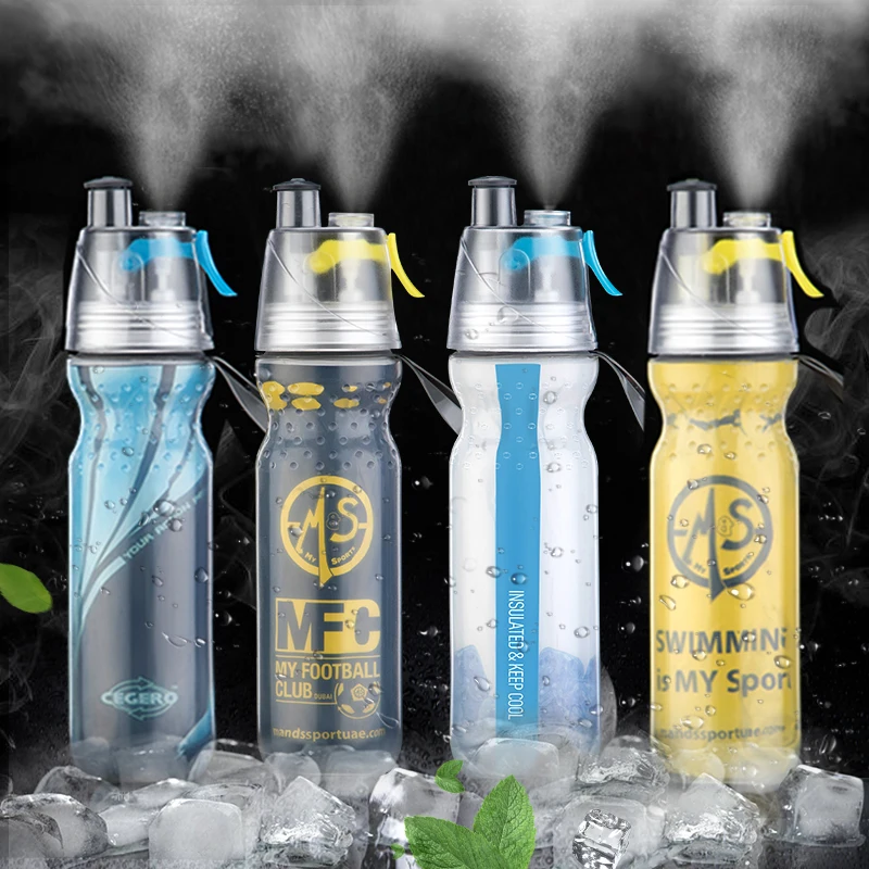 

Bicycle Sports Drink Bottle Double-deck Sports Drink Spray Water Bottle Cold Insulation Cup Outdoor 500ML