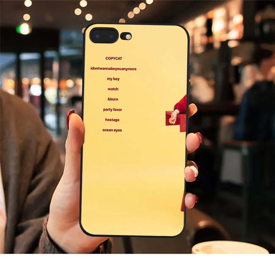 Billie eilish логотип Чехол для телефона для iphone X XR XS Max 8 7 6s Plus billie eilish Мягкий силиконовый чехол для iphone X XS чехол для телефона s