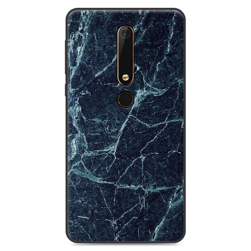 Для Nokia 6,1/6 чехол Мягкая силиконовая Обложка ТПУ Дерево Деревянный камень узорной чехол для телефона защитный чехол противоударный - Цвет: 005 Shen