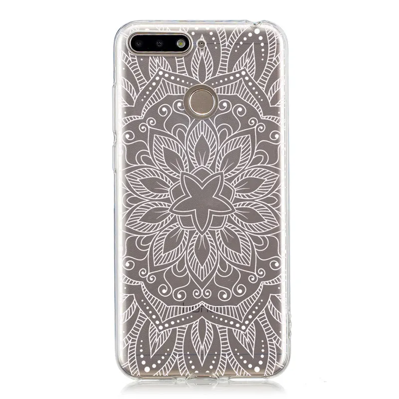 C Чехол для Coque Huawei P20 Lite P30 Pro Mate 20 Lite Honor 10 7A 7C Pro P Smart Y6 Чехлы цветок Мягкий силиконовый чехол - Цвет: C