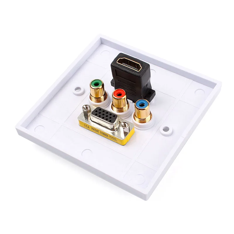 HDMI 3RCA VGA Композитный Аудио Видео розетки Уход за кожей лица плиты Панель выход