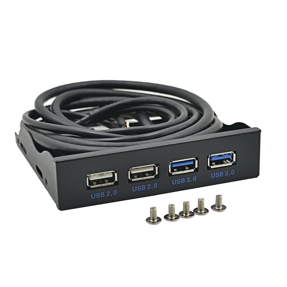 10 шт для 3 5 дюймов гибкий драйвер Bay 19 + 1 20Pin 4 Порты и разъёмы USB 2 0 USB2.0 концентратор