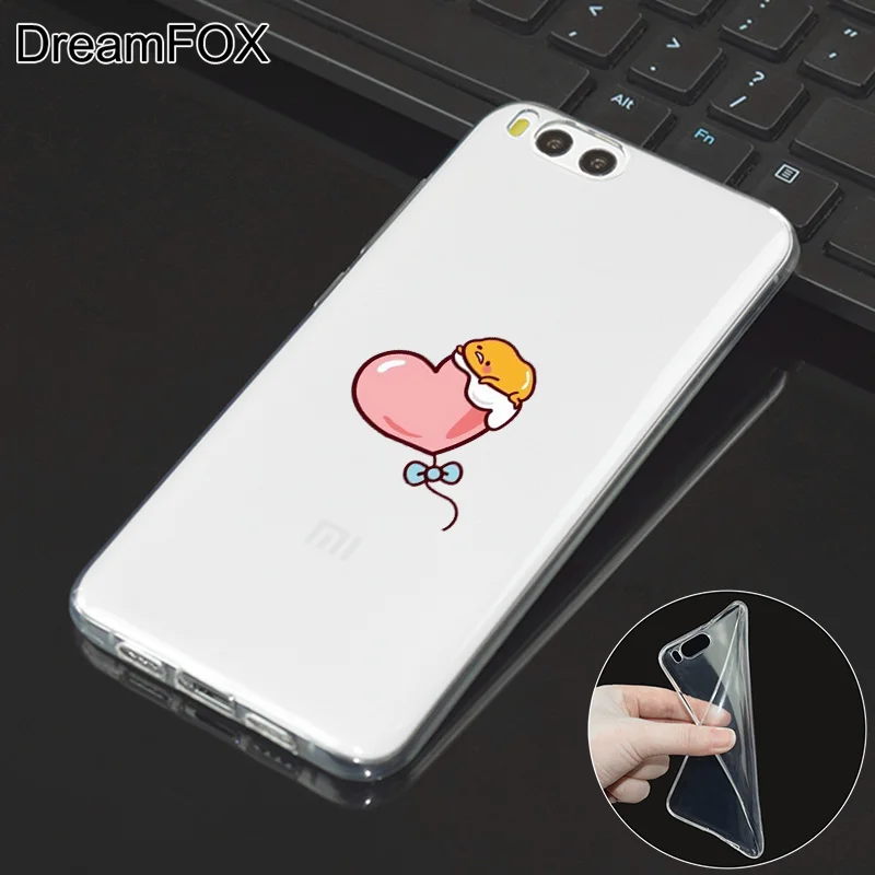 DREAMFOX L516 Cute Gudetama Lazy Egg Soft TPU Silicone Case Cover For Xiaomi Mi Note 2 3 4 5 6 8 SE M5 4C 4S 5C 5S 5X 6X A1 Plus |