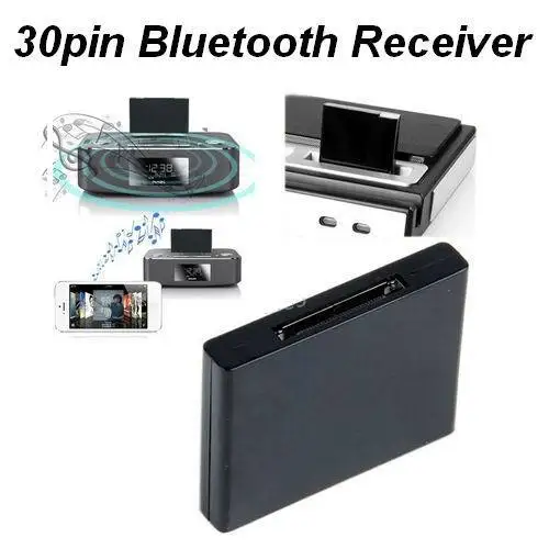 100 шт./лот Bluetooth музыкальный аудио адаптер 30pin приемник для iPod Touch iPhone подключения