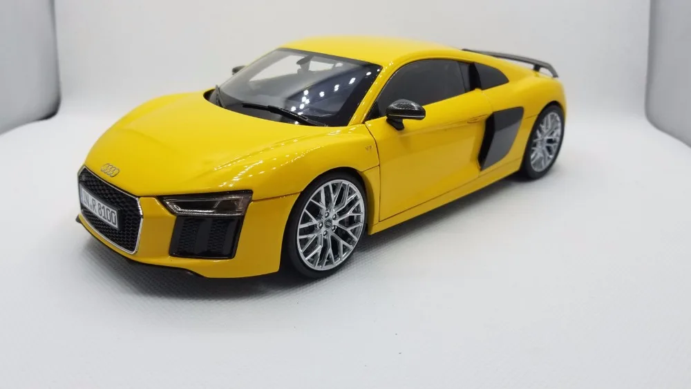 1:18 литая модель для Audi R8 V10 Plus желтого купе оригинальная фабричная миниатюрная