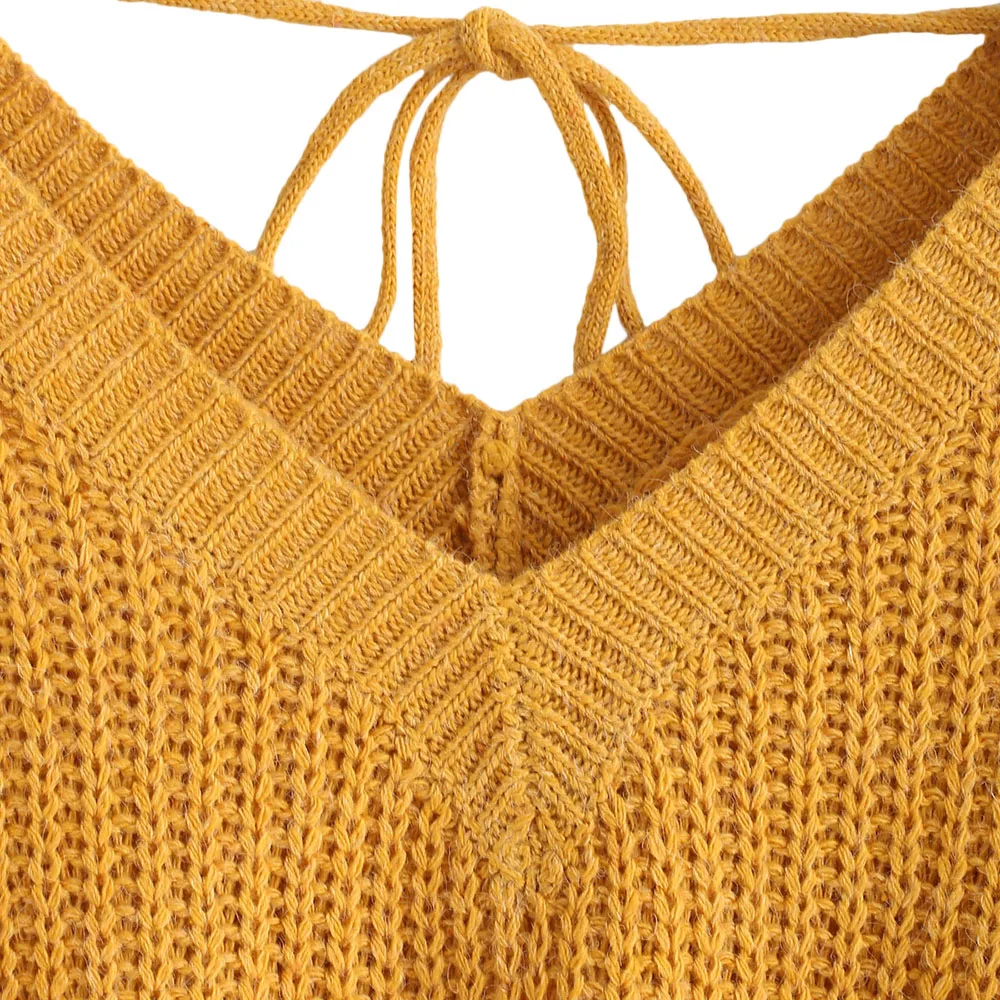 AZULINA Oversized V Neck Drop Shoulder Textured Sweater Women Autumn Ladies Tops Loose Casual Pullovers Female Sweaters Jumper | Женская