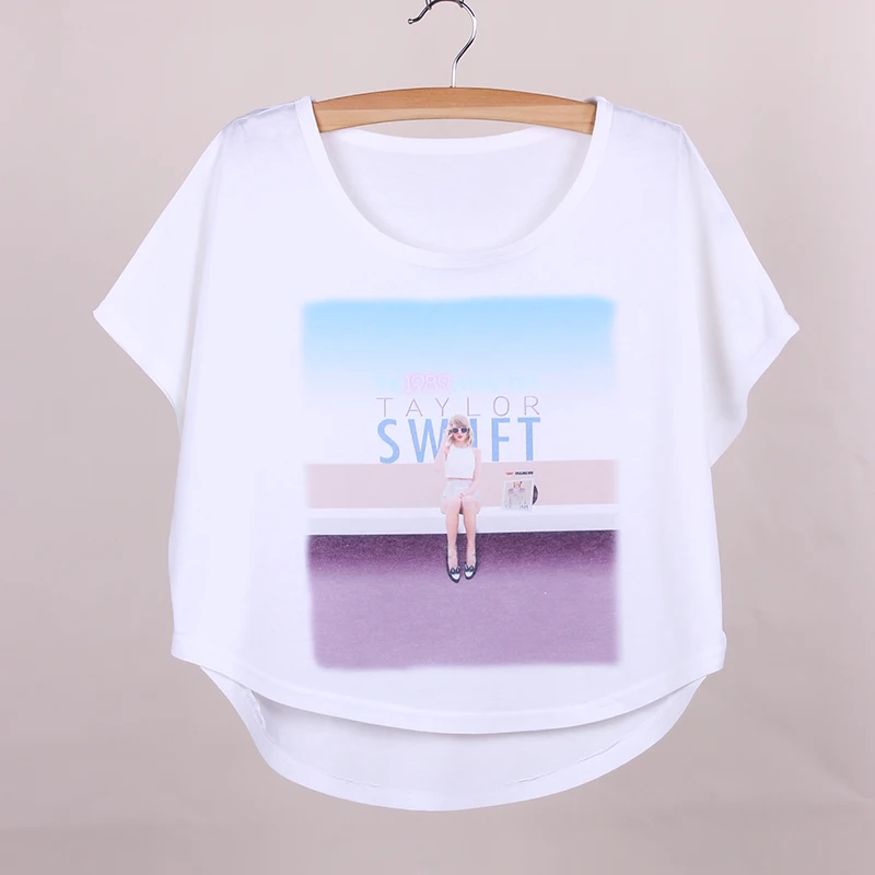 Женская футболка с рукавом летучая мышь Повседневная большого размера модным