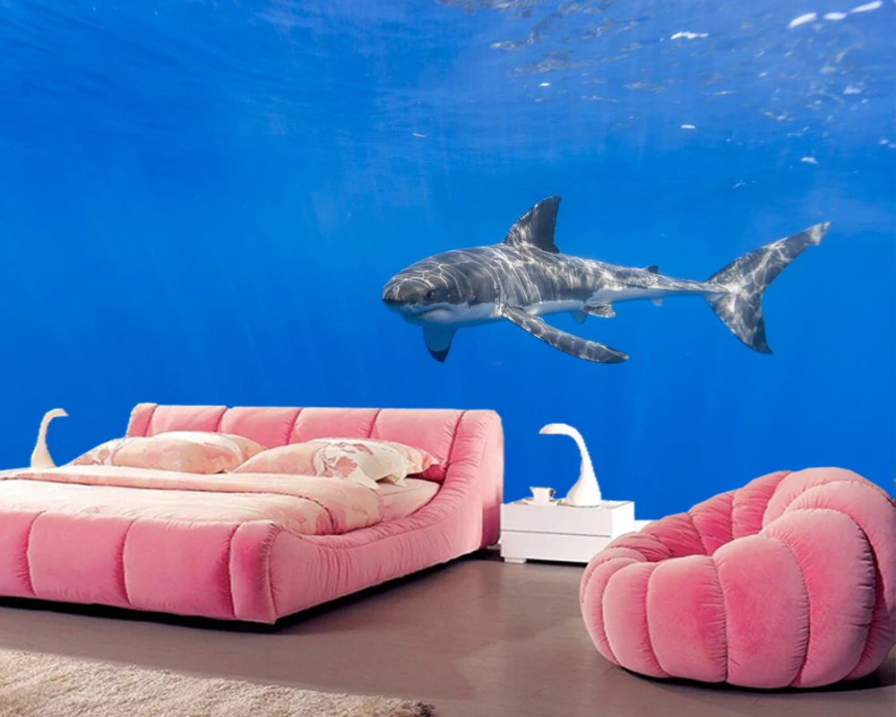 Обои для фотосъемки с изображением акул под водой настенные 3d обои животных