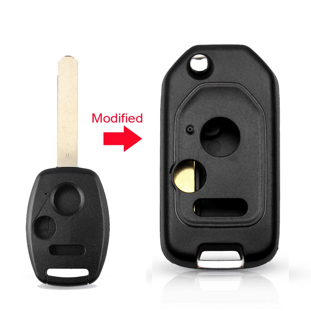 Model 3 KEYYOU модифицированный дистанционный ключ 2/3/4 кнопки флип-чехол для автомобильного ключа чехол для Honda Accord CRV ПИЛОТ 2007 2008 2009 2010 2011 2012 2013 - Цвет: Model 3