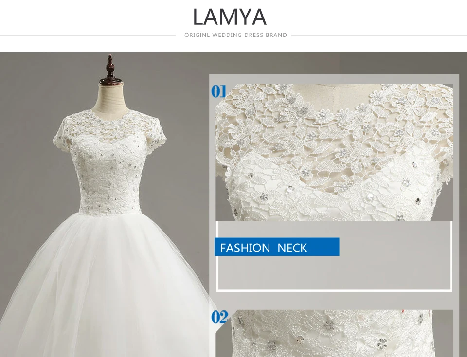 LAMYA короткое платье de novia с блестками, короткие свадебные красивые аппликации, большие размеры, длина до колена, кружевные короткие свадебные платья