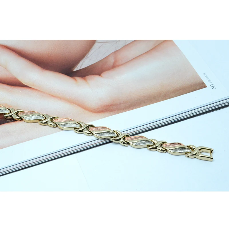 Escalus Green Epoxy Golden Color Bracelet For Women Magnetic Health Energy 11pcs Bangle Smart Bracelets Gift Wristband Charm | Украшения и