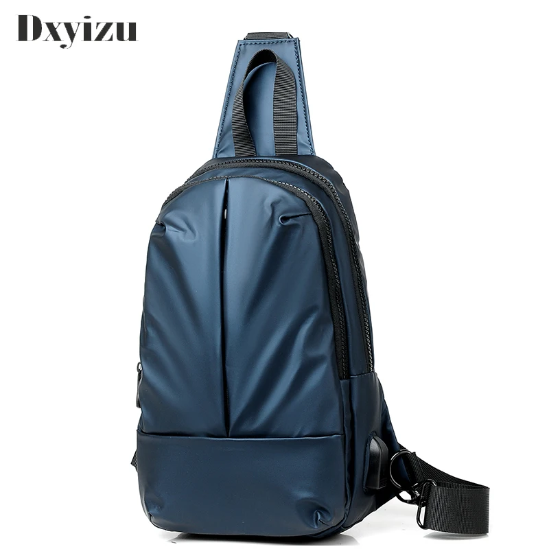 

Fashion Men Messenger Bag Leisure Men USB Charging Design Man Chest Bag Pack Anti Theft Shoulder Crossbody Handbags For Teenage