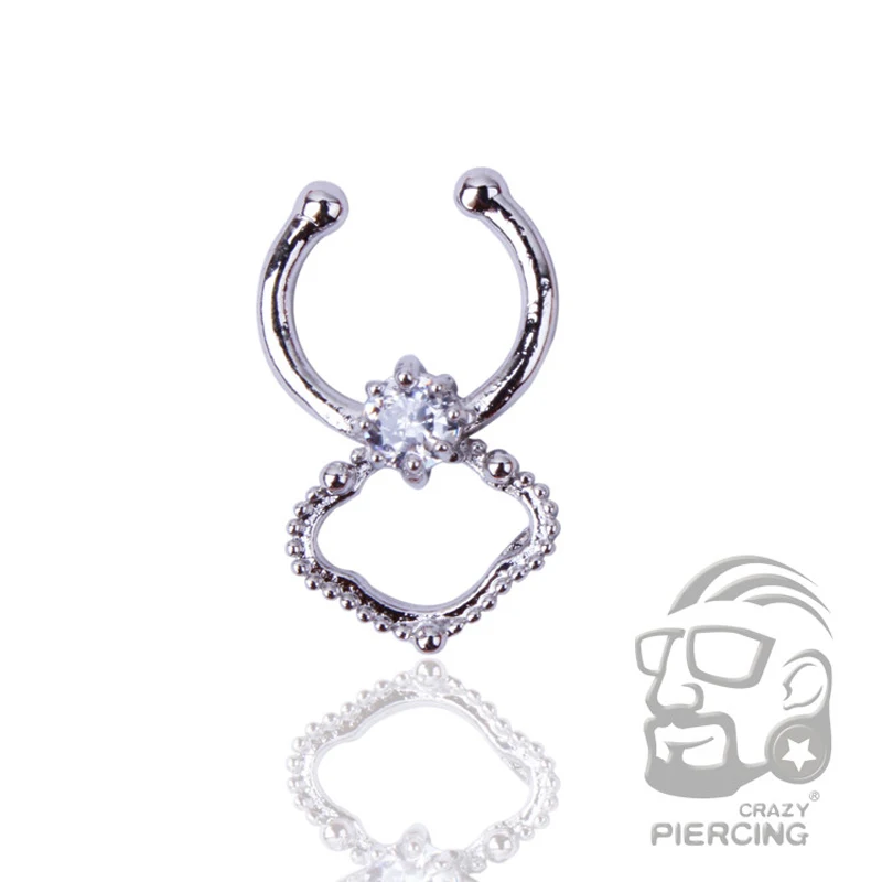 Кольцо для носа с кристаллом кольцо кликер 1 шт.|clip fastener|jewelry supplierclip strip |