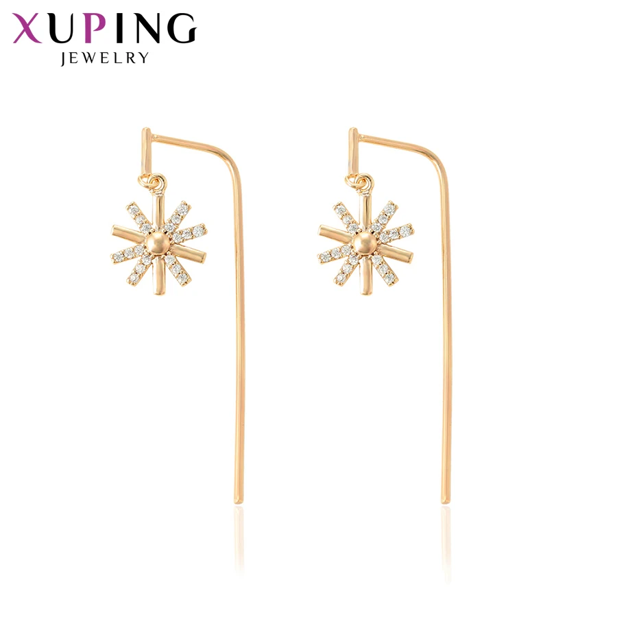 Серьги Xuping Модная бижутерия романтичные женские длинные висячие серьги оптовая