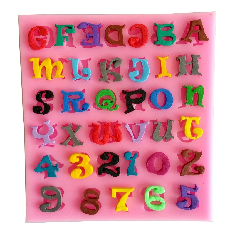 Медьелио английская силиконовая форма буквы цифровые цифры инструменты для