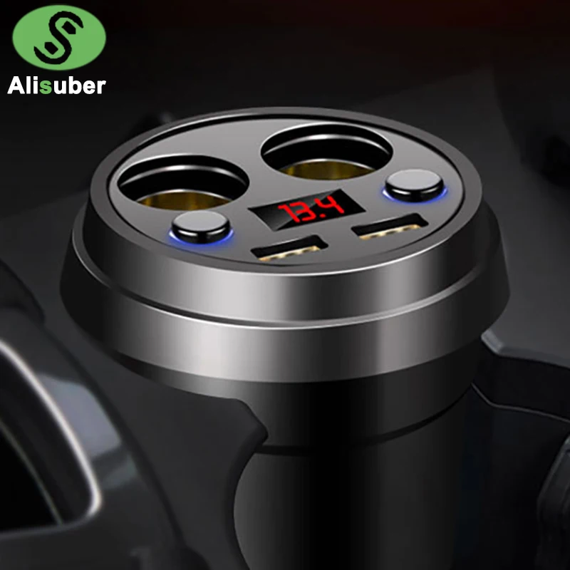 Alisuber чашка для автомобиля с двумя портами USB Зарядное устройство 3.1A быстрой