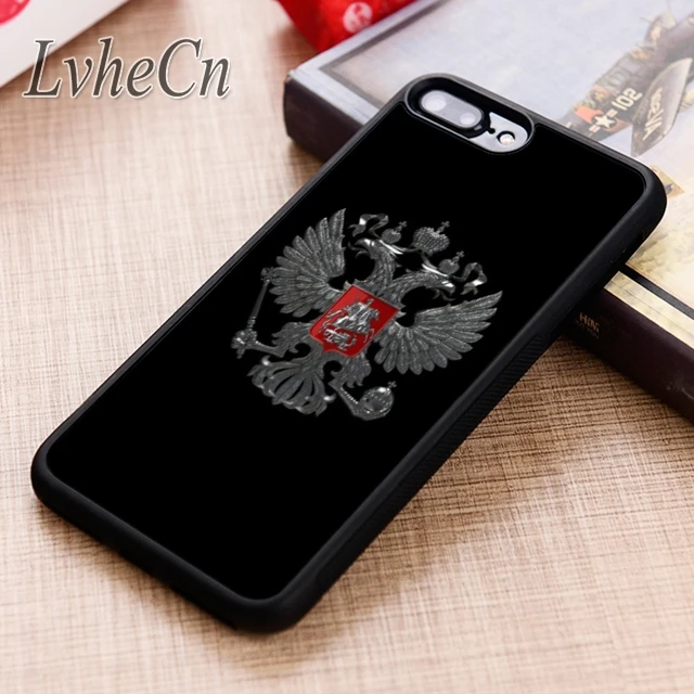 Чехол LvheCn с российским гербом и флагом для телефона чехол iPhone 5 6 6s 7 8 plus X XR XS max 11 12
