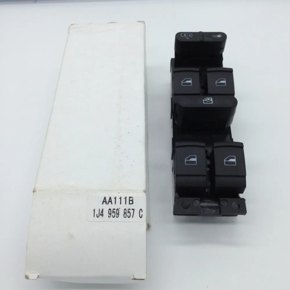Новый хромированный переключатель управления окном для Passat B5 green led OE #:1J4 959 857C 1J4 857