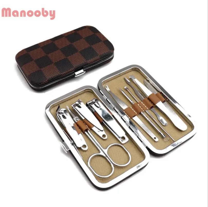 Manooby 10 шт. Стильный уход за ногтями педикюр ножницы Пинцет маникюрный набор