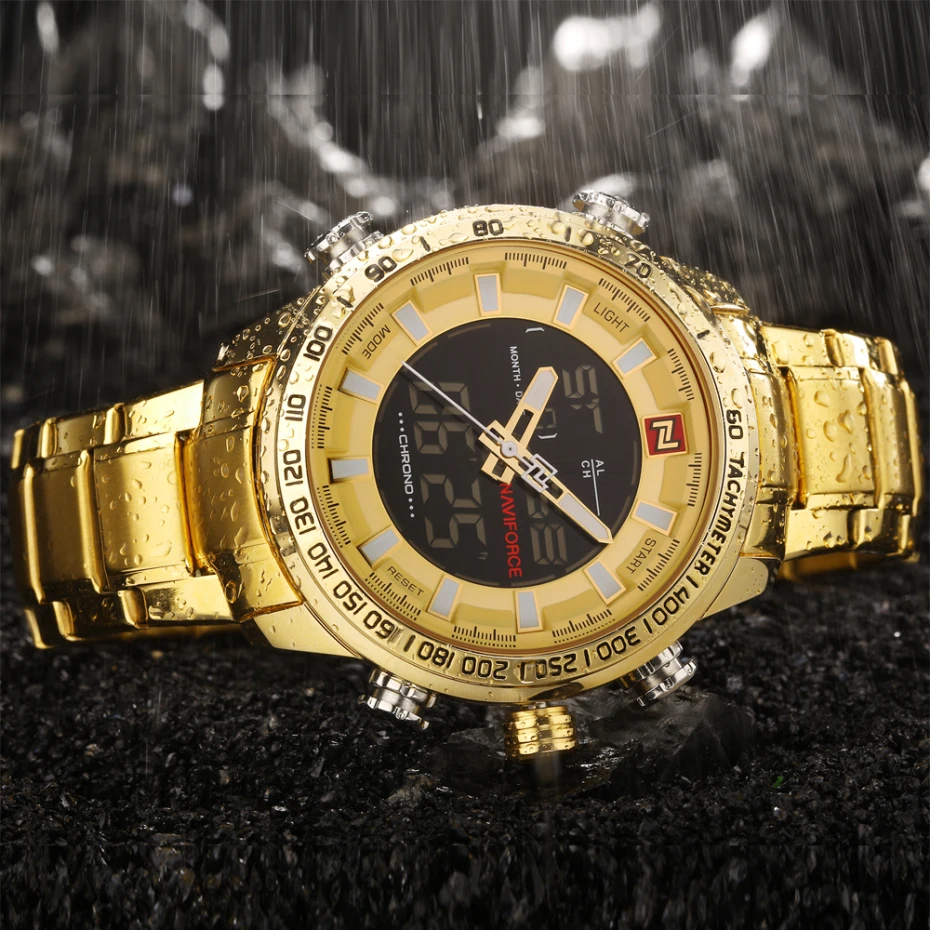 NAVIFORCE Luxury Brand Men Military Sport Watches Men's Digital Quartz Clock Full Steel Waterproof Wrist Watch relogio masculino