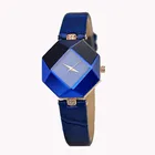 Женские часы с геометрическим узором и кристаллами, кожаные кварцевые наручные часы, модные нарядные часы, женские подарки, часы Relogio Feminino # W