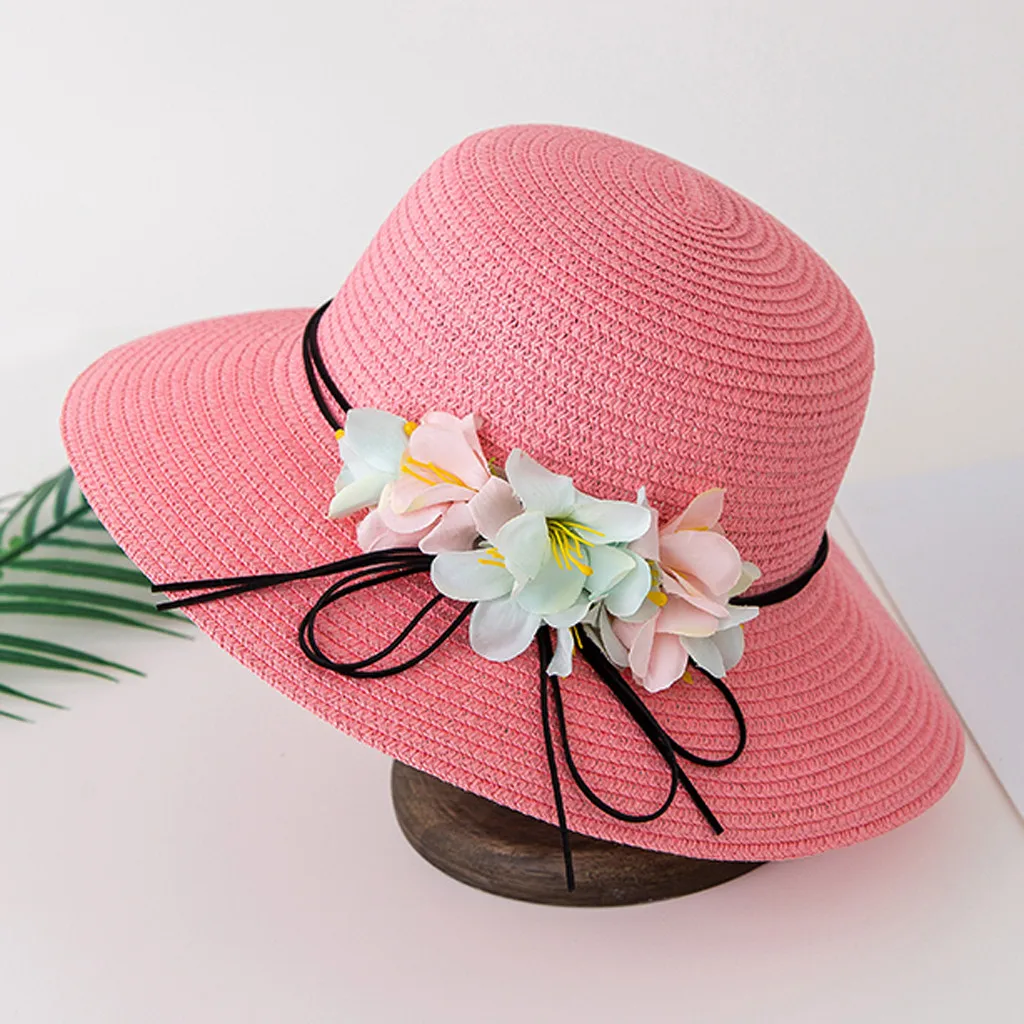 

2019 hot Summer Baby Flower Breathable Hat Straw Sun Hat Kids Hat Boy Girls Hats