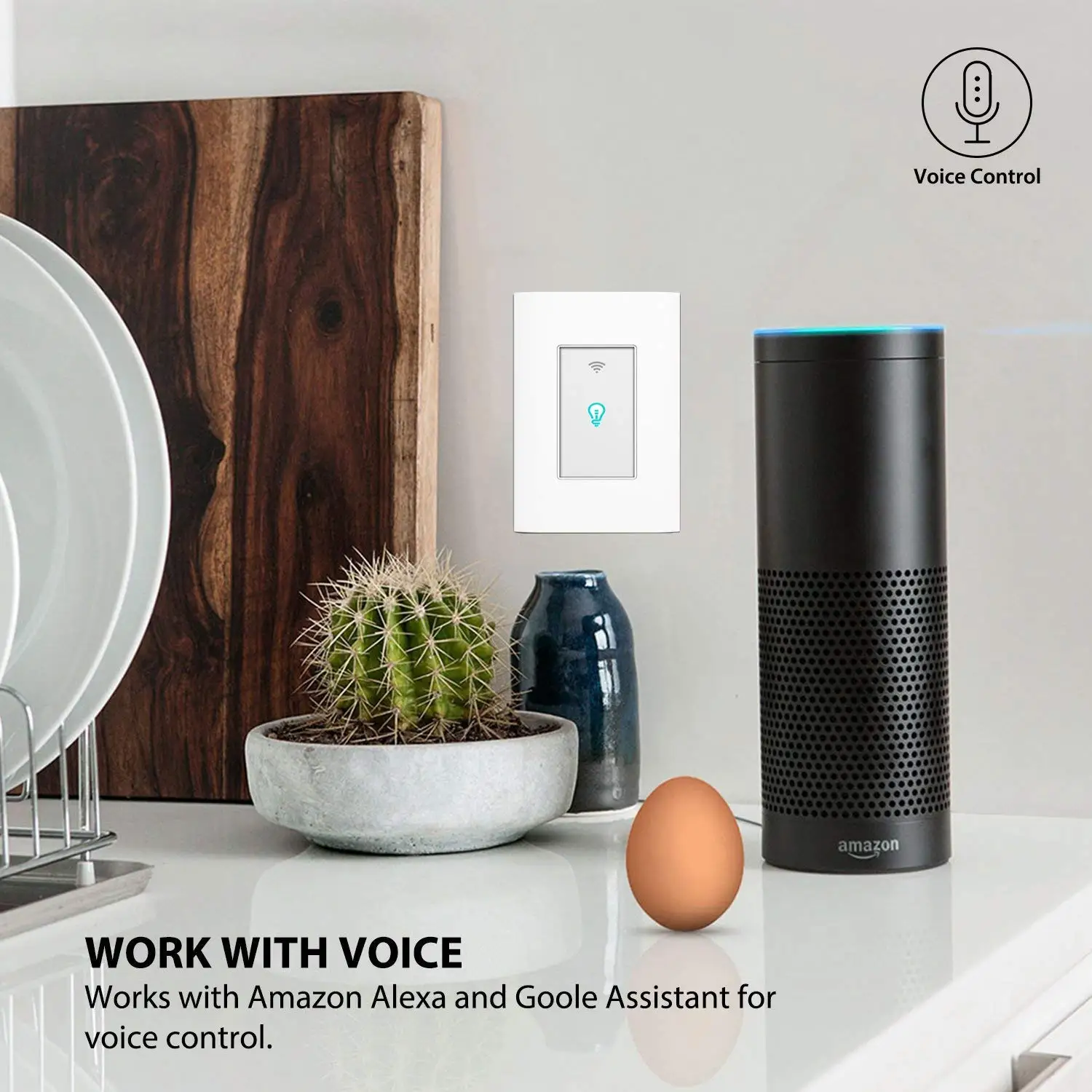 Умный светильник WiFi настенный беспроводной сенсорный совместимый с Alexa домашний
