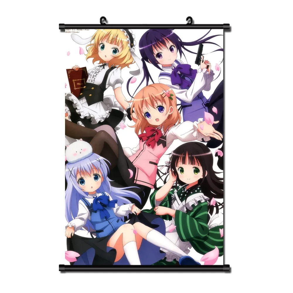 Японское аниме Gochuumon wa Usagi Desuka постер на стену 40x60 см | Дом и сад