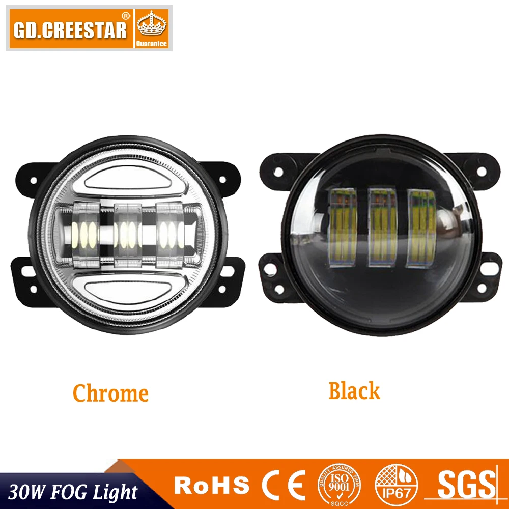 30 Вт 4 &quotПара светодиодный противотуманный фонарь дальнего света для JK Wrangler Cherokee