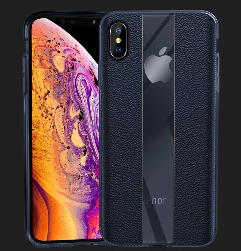 Подлинный кожаный TPU мягкий чехол для задней крышки iPhone XR XS Max из натуральной кожи