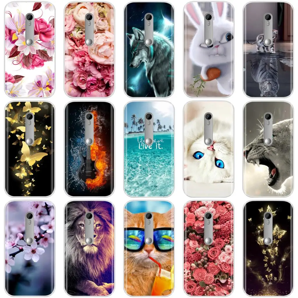 Чехол для Moto G3 Мягкий Силиконовый ТПУ Модный Рисунок накладка на заднюю панель