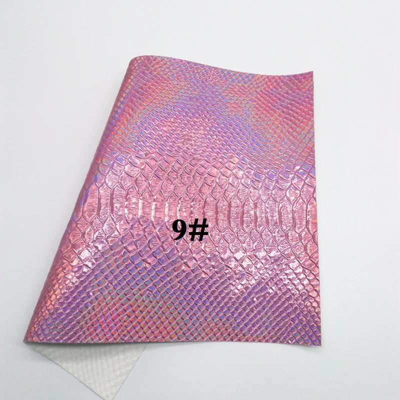 Glitterwishcome 21X29 см A4 размер винил для бантов переливающееся тиснение змеиная кожа Fabirc искусственная кожа листы для бантов, GM333A - Цвет: 9