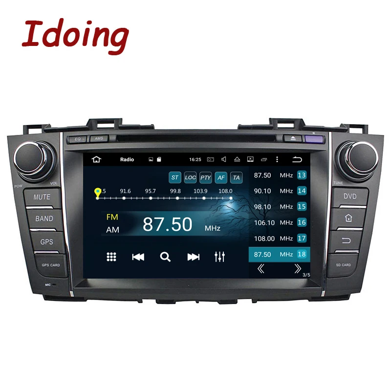 Idoing 2Din Android8.0/7.1 рулевого колеса автомобиля dvd мультимедийный плеер Fit Mazda5 GPS