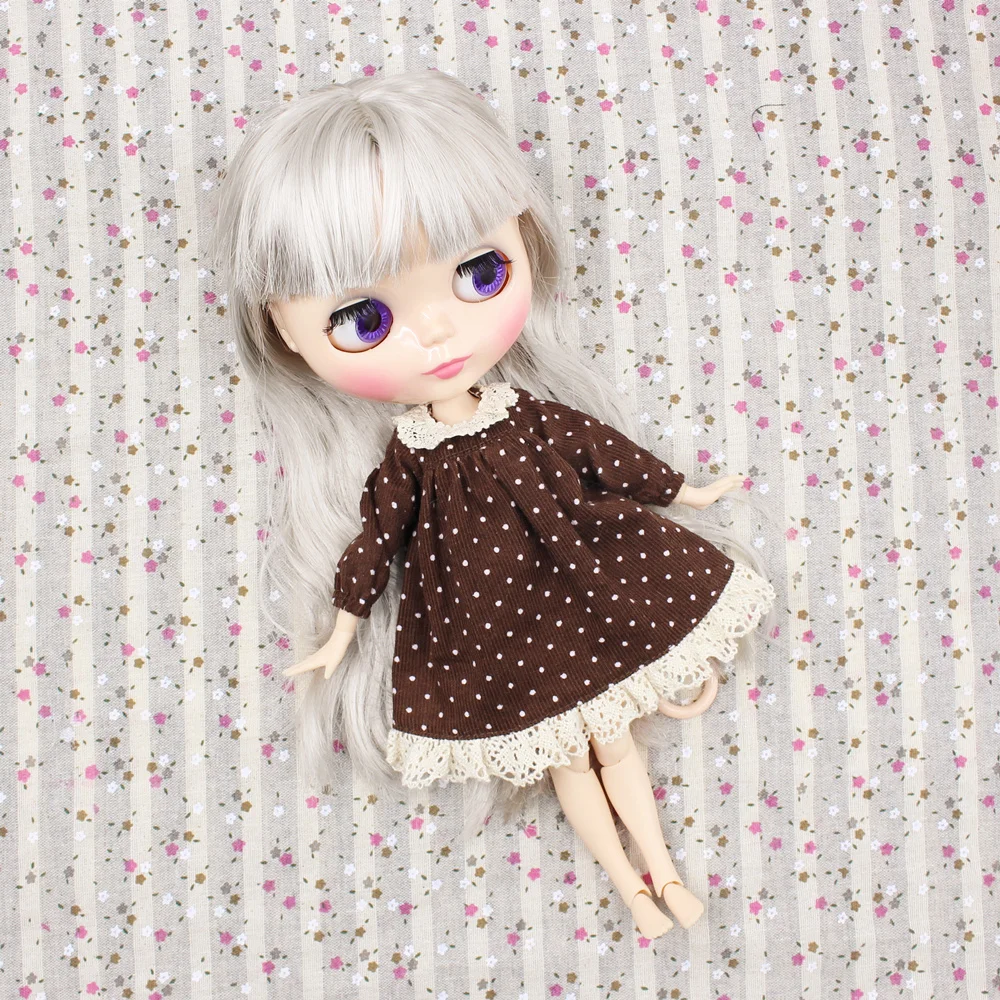 Blyth doll ледяная кукла милое в горошек платье для куклы, только платье без куклы