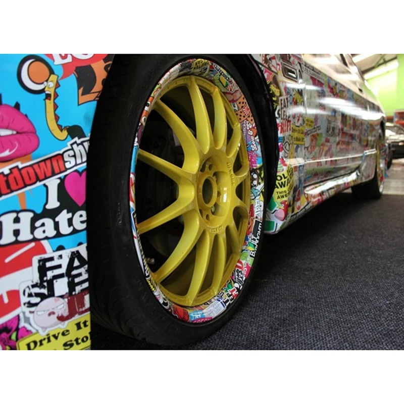 100 PCS Racing Car Stickers Graffiti JDM Car Modification Waterproof Sticker for Motorcycle Bicycle Helmet Motor Suitcase Laptop