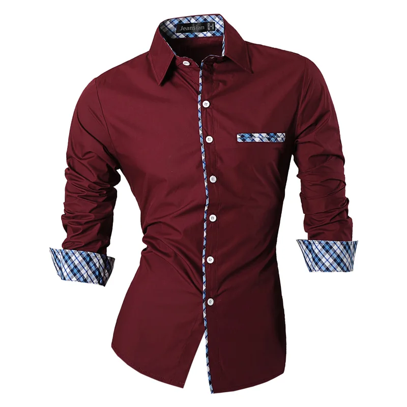 jeansian Spring Autumn Features Shirts Men Casual Jeans Shirt New Arrival Long Sleeve Casual Male Shirts Z020