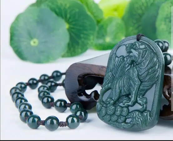 Подвеска XinJiang Hetian Jades 3D резной Женский Мужской амулет Nephrite ювелирные изделия |