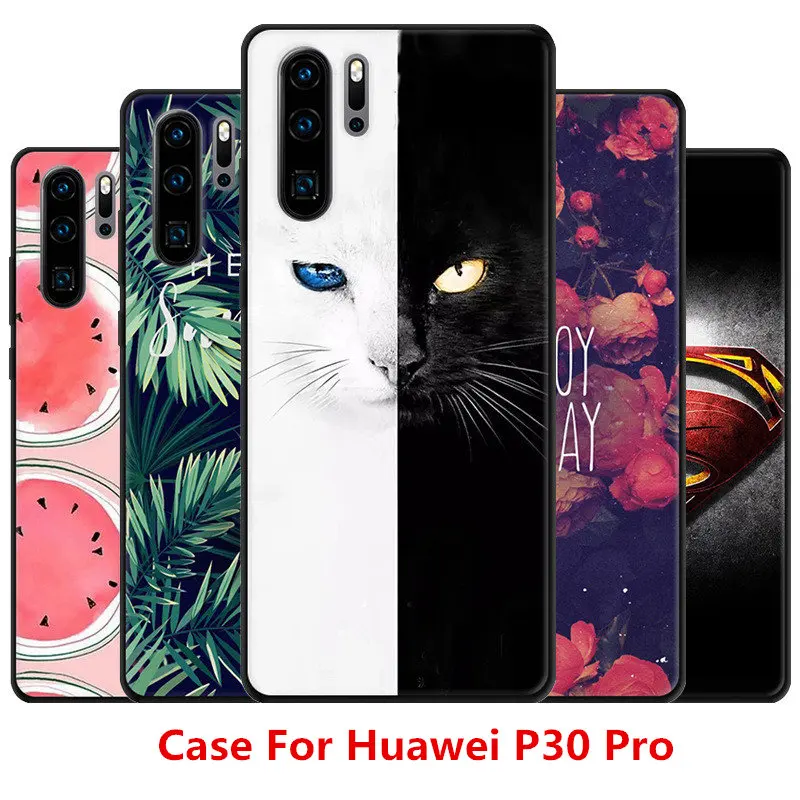 Мультфильм Цвет чехол для huawei P30 Pro ТПУ задняя крышка мобильного телефона