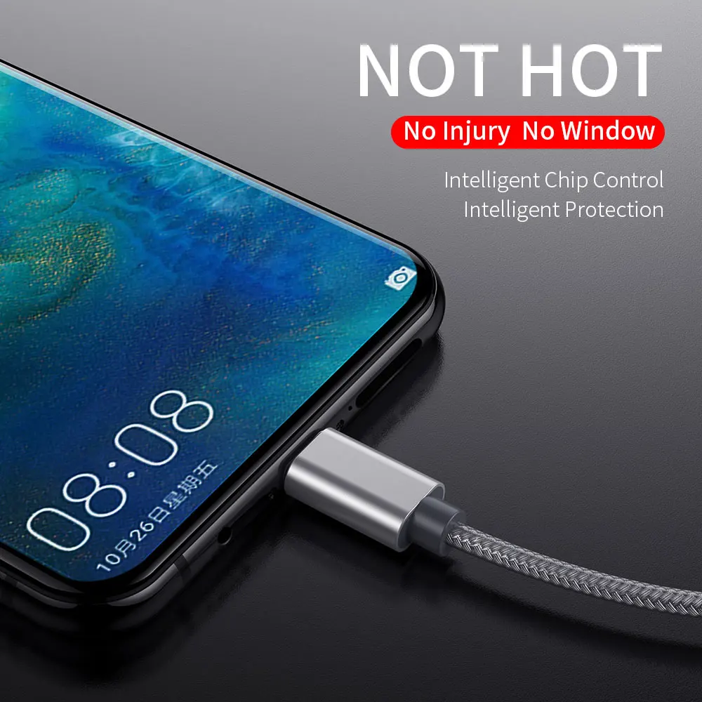 Кабель USB Type C для быстрой зарядки 2 4 А кабель Samsung S10 Huawei P30 Pro мобильный телефон