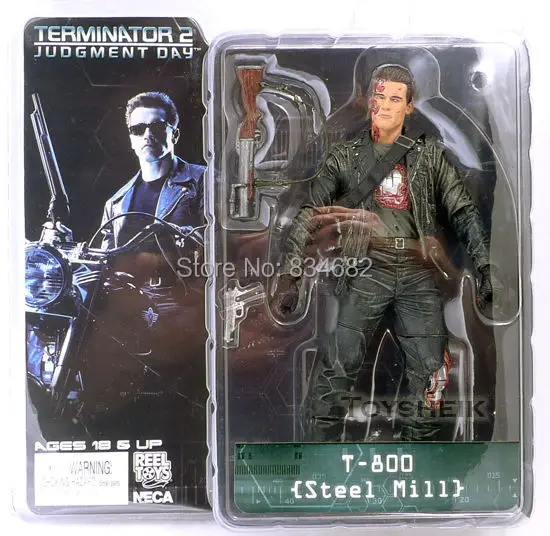 Бесплатная доставка NECA The Terminator 2 фигурка модели J.G Chen металлическая фабрика ПВХ