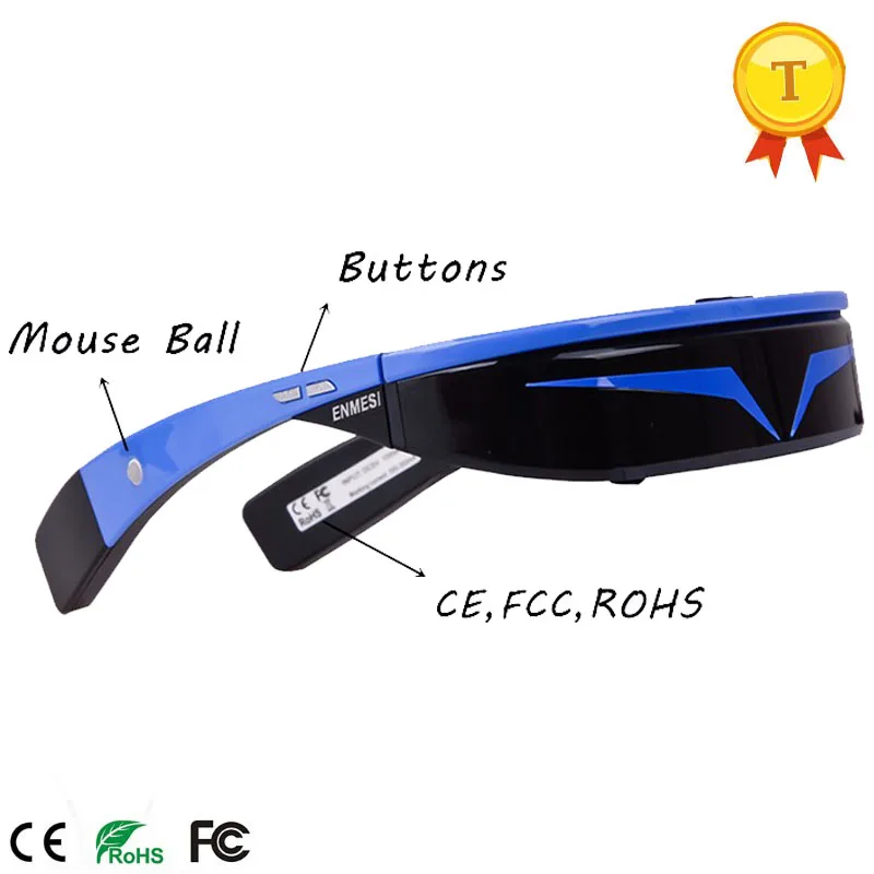 2017 модные Android 5 1 1080P умные виртуальные очки с широким углом обзора экрана для