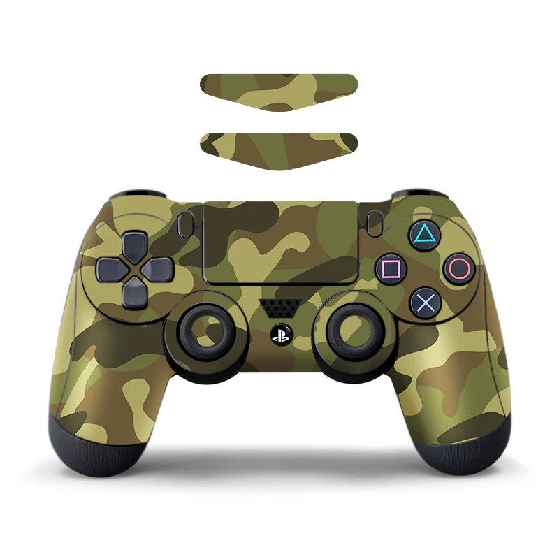 Данные лягушка камуфляж наклейки для sony Playstation 4 игровой контроллер кожи для PS4 PS4 Pro тонкий светодиодный светильник наклейки - Цвет: Green Camo