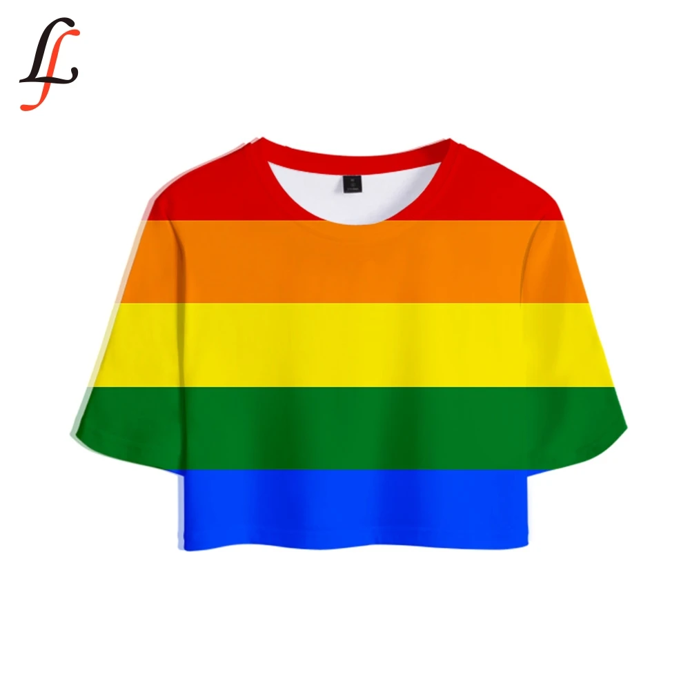 Женская футболка с объемным принтом LGBT Повседневная Мягкая в стиле Харадзюку